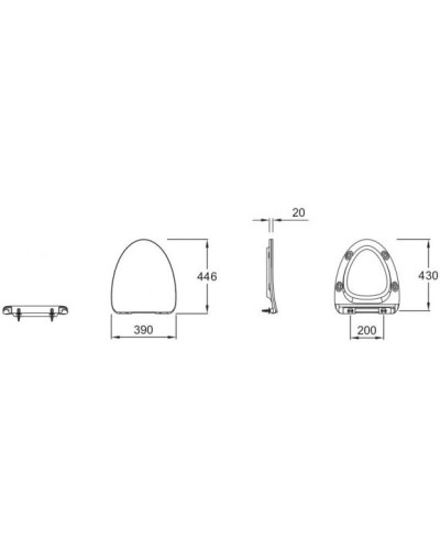 Комплект подвесной унитаз Jacob Delafon Nouvelle Vague EDJ102-00 + E20069-00 + система инсталляции Villeroy & Boch 92246100