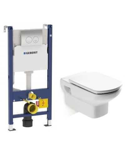 Комплект подвесной унитаз Roca Dama Senso 346517000 + ZRU9302820 + система инсталляции Geberit 458.124.21.1