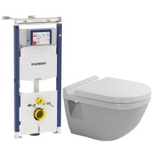 Комплект подвесной унитаз Duravit Starck 3 2200090000 + 0063810000 + система инсталляции Geberit 111.362.00.5