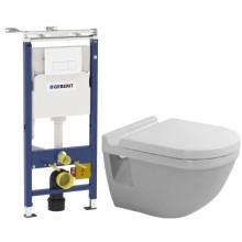 Комплект подвесной унитаз Duravit Starck 3 2200090000 + 0063810000 + система инсталляции Geberit 458.125.11.1