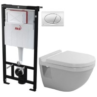 Комплект подвесной унитаз Duravit Starck 3 2200090000 + 0063810000 + система инсталляции AlcaPlast AM101/11203:1RUSSETM71