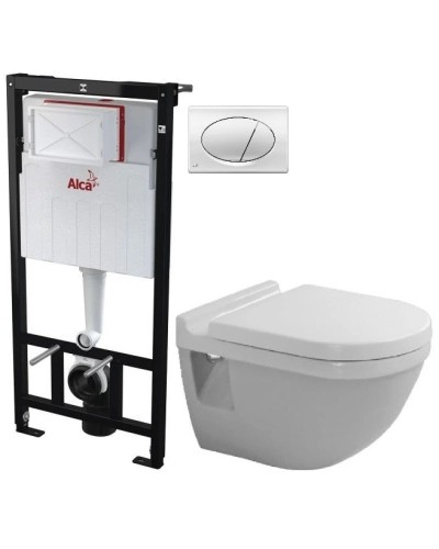 Комплект подвесной унитаз Duravit Starck 3 2200090000 + 0063810000 + система инсталляции AlcaPlast AM101/11203:1RUSSETM71