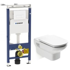 Комплект подвесной унитаз Roca Dama Senso 346517000 + ZRU9302820 + система инсталляции Geberit 458.125.11.1