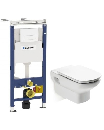 Комплект подвесной унитаз Roca Dama Senso 346517000 + ZRU9302820 + система инсталляции Geberit 458.125.11.1