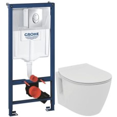 Комплект подвесной унитаз Ideal Standard Connect Space E804601 + E772401 + система инсталляции Grohe 38721001