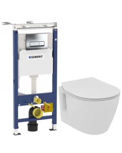 Комплект подвесной унитаз Ideal Standard Connect Space E804601 + E772401 + система инсталляции Geberit 458.125.21.1