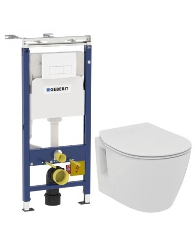 Комплект подвесной унитаз Ideal Standard Connect Space E804601 + E772401 + система инсталляции Geberit 458.125.11.1