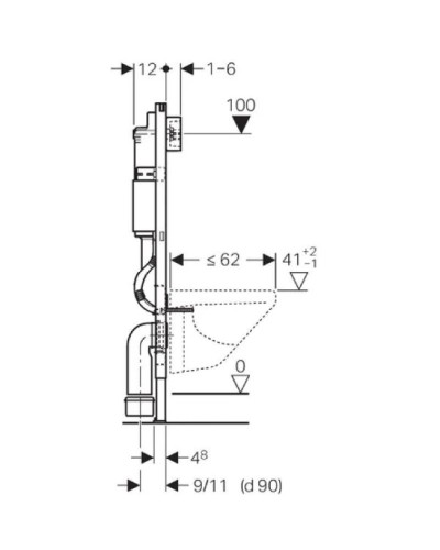 Комплект подвесной унитаз Ideal Standard Connect Space E804601 + E772401 + система инсталляции Geberit 458.125.11.1