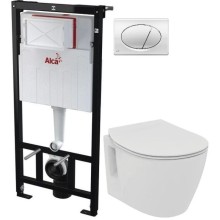 Комплект подвесной унитаз Ideal Standard Connect Space E804601 + E772401 + система инсталляции AlcaPlast AM101/11203:1RUSSETM71