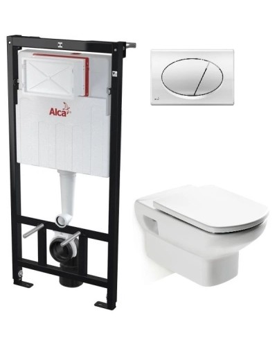 Комплект подвесной унитаз Roca Dama Senso 346517000 + ZRU9302820 + система инсталляции AlcaPlast AM101/11203:1RUSSETM71