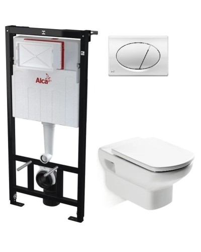 Комплект подвесной унитаз Roca Dama Senso 346517000 + ZRU9302820 + система инсталляции AlcaPlast AM101/11203:1RUSSETM70