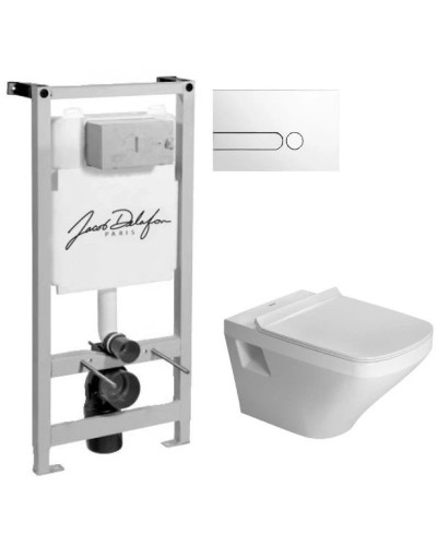 Комплект подвесной унитаз Duravit Durastyle 2536090000 + 0063790000 + система инсталляции Jacob Delafon E5504-NF + E4326-00