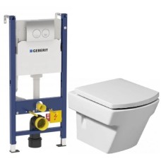 Комплект подвесной унитаз Roca Hall 346627000 + 801622004 + система инсталляции Geberit 458.124.21.1