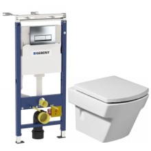 Комплект подвесной унитаз Roca Hall 346627000 + 801622004 + система инсталляции Geberit 458.125.21.1