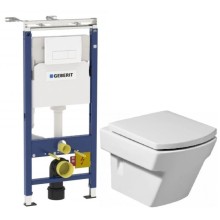 Комплект подвесной унитаз Roca Hall 346627000 + 801622004 + система инсталляции Geberit 458.125.11.1