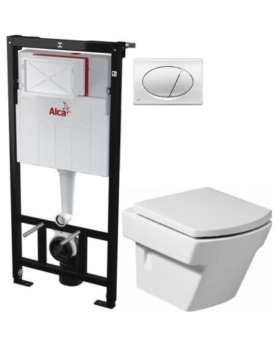 Комплект подвесной унитаз Roca Hall 346627000 + 801622004 + система инсталляции AlcaPlast AM101/11203:1RUSSETM71