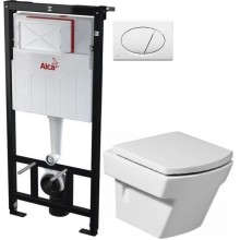 Комплект подвесной унитаз Roca Hall 346627000 + 801622004 + система инсталляции AlcaPlast AM101/11203:1RUSSETM70
