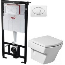 Комплект подвесной унитаз Roca Hall 346627000 + 801622004 + система инсталляции AlcaPlast AM101/11203:1RUSSETM70