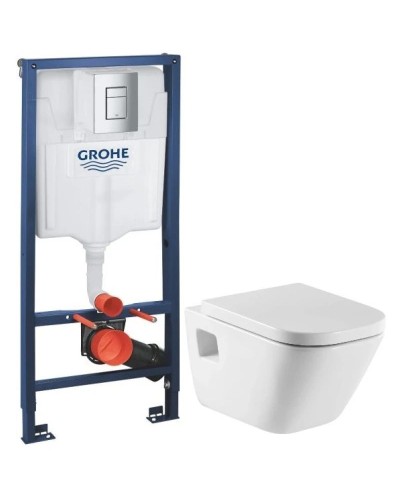 Комплект подвесной унитаз Roca The Gap 346477000 + 801472004 + система инсталляции Grohe 38772001