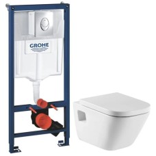 Комплект подвесной унитаз Roca The Gap 346477000 + 801472004 + система инсталляции Grohe 38721001