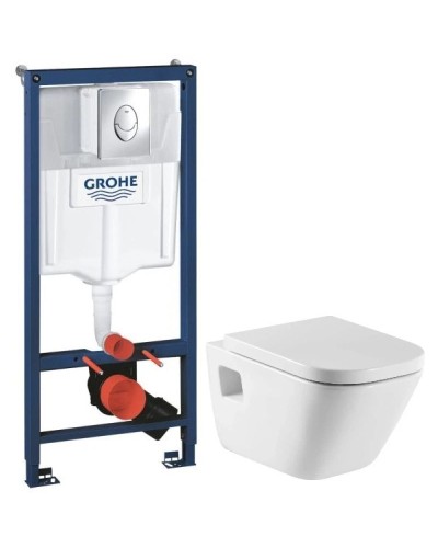 Комплект подвесной унитаз Roca The Gap 346477000 + 801472004 + система инсталляции Grohe 38721001