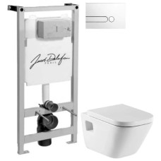 Комплект подвесной унитаз Roca The Gap 346477000 + 801472004 + система инсталляции Jacob Delafon E5504-NF + E4326-00