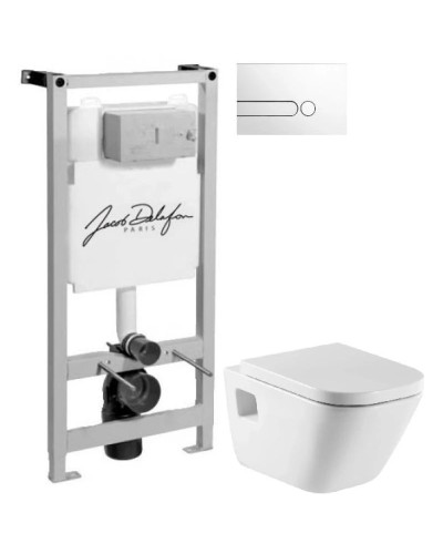Комплект подвесной унитаз Roca The Gap 346477000 + 801472004 + система инсталляции Jacob Delafon E5504-NF + E4326-00
