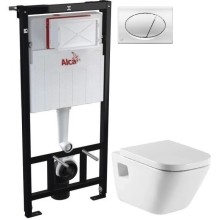 Комплект подвесной унитаз Roca The Gap 346477000 + 801472004 + система инсталляции AlcaPlast AM101/11203:1RUSSETM71