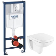 Комплект подвесной унитаз Roca Debba 346997000 + ZRU9302826 + система инсталляции Grohe 38721001