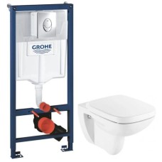Комплект подвесной унитаз Roca Debba 346997000 + ZRU9302826 + система инсталляции Grohe 38721001