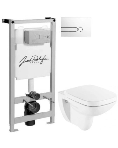 Комплект подвесной унитаз Roca Debba 346997000 + ZRU9302826 + система инсталляции Jacob Delafon E5504-NF + E4326-00