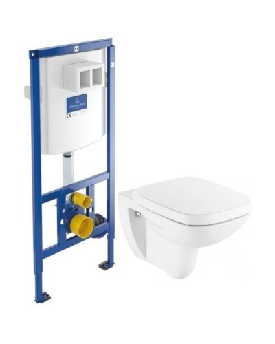 Комплект подвесной унитаз Roca Debba 346997000 + ZRU9302826 + система инсталляции Villeroy & Boch 92246100