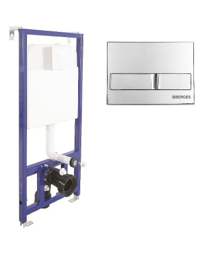 Комплект унитаза Koller Pool Orion OR-0515-RW с инсталляцией Berges Wasserhaus Novum L3 040213 с сиденьем Микролифт и клавишей смыва Хром