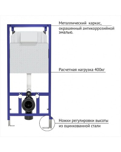 Комплект унитаза Koller Pool Orion OR-0515-RW с инсталляцией Berges Wasserhaus Novum L5 040215 с сиденьем Микролифт и Черной матовой клавишей смыва