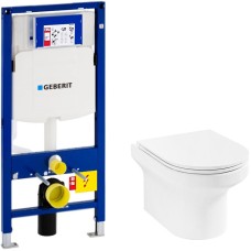 Комплект унитаза Jacob Delafon Elite EDX114RU-00 с инсталляцией Geberit Duofix Sigma UP320 111.300.00.5 с сиденьем Микролифт