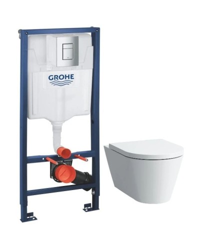 Комплект подвесной унитаз Laufen Kartell by Laufen 8.2033.6.000.000.1 + 8.9133.1.000.000.1 + система инсталляции Grohe 38772001