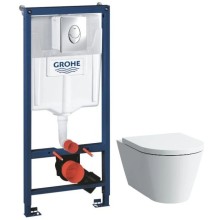 Комплект подвесной унитаз Laufen Kartell by Laufen  8.2033.6.000.000.1 + 8.9133.1.000.000.1 + система инсталляции Grohe 38721001
