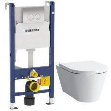 Комплект подвесной унитаз Laufen Kartell by Laufen  8.2033.6.000.000.1 + 8.9133.1.000.000.1 + система инсталляции Geberit 458.124.21.1