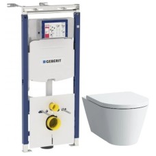 Комплект подвесной унитаз Laufen Kartell by Laufen  8.2033.6.000.000.1 + 8.9133.1.000.000.1 + система инсталляции Geberit 111.362.00.5
