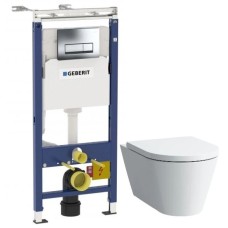 Комплект подвесной унитаз Laufen Kartell by Laufen  8.2033.6.000.000.1 + 8.9133.1.000.000.1 + система инсталляции Geberit 458.125.21.1