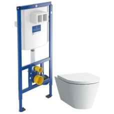 Комплект подвесной унитаз Laufen Kartell by Laufen  8.2033.6.000.000.1 + 8.9133.1.000.000.1 + система инсталляции Villeroy & Boch 92246100