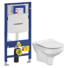 Комплект подвесной унитаз Cersanit City MZ-CITY-COn-S-DL + система инсталляции Geberit 111.300.00.5
