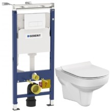 Комплект подвесной унитаз Cersanit City MZ-CITY-COn-S-DL + система инсталляции Geberit 458.125.11.1
