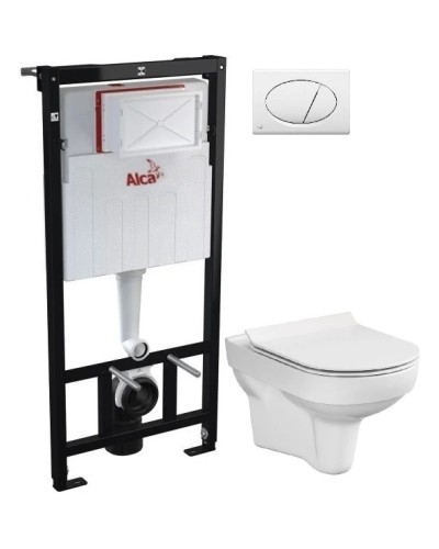 Комплект подвесной унитаз Cersanit City MZ-CITY-COn-S-DL + система инсталляции AlcaPlast AM101/11203:1RUSSETM71