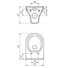 Комплект подвесной унитаз Cersanit City MZ-CITY-COn-S-DL + система инсталляции AlcaPlast AM101/11203:1RUSSETM70