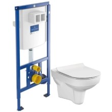 Комплект подвесной унитаз Cersanit City MZ-CITY-COn-S-DL + система инсталляции Villeroy & Boch 92246100