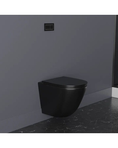 Комплект унитаза Owl 1975 Vind Cirkel-H OWLT190305 с инсталляцией Grohe Rapid SL 38775001 с сиденьем Микролифт и клавишей смыва Хром