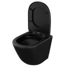 Комплект унитаза Owl 1975 Vind Cirkel-H OWLT190305 с инсталляцией Berges Wasserhaus Novum D5 040235 с сиденьем Микролифт и Черной матовой клавишей смыва
