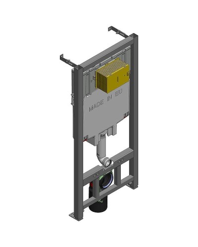 Комплект унитаза Damixa Jupiter  DX77C1738SC с сиденьем Микролифт и инсталляцией Jacob Delafon E29025-NF+E4316-CP с клавишей смыва Хром