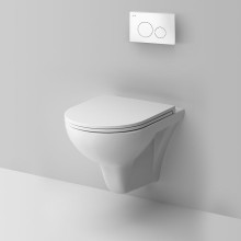 Комплект унитаза с инсталляцией AM.PM Gem FlashClean IS49001.901700 с сиденьем Микролифт и Белой клавишей смыва